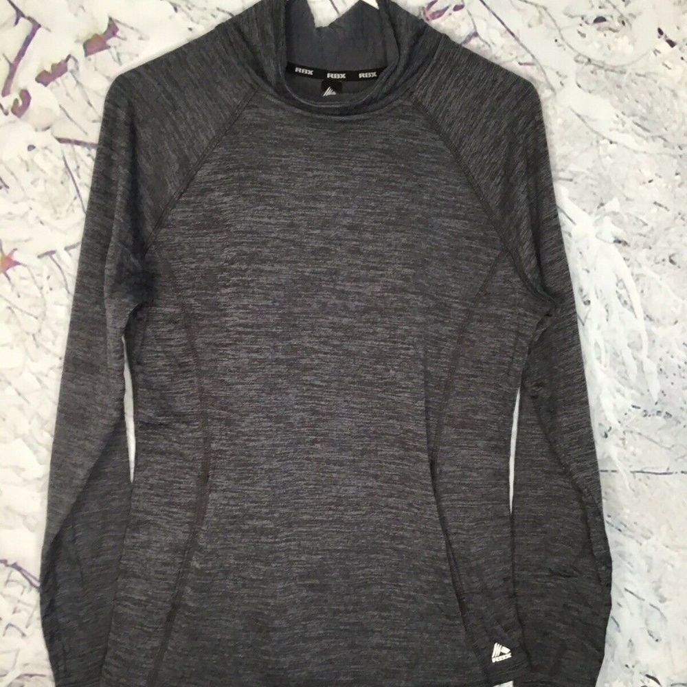 RBX Live Life Active Women's Gray Stretch Thumbhole Cowl Neck Sweater Size‎ L